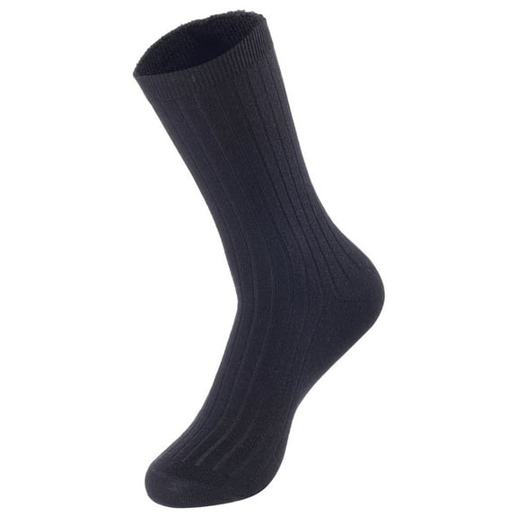 Lian LifeStyle Perfect Fit Women's Wool Crew Socks, Size 6-9, Black