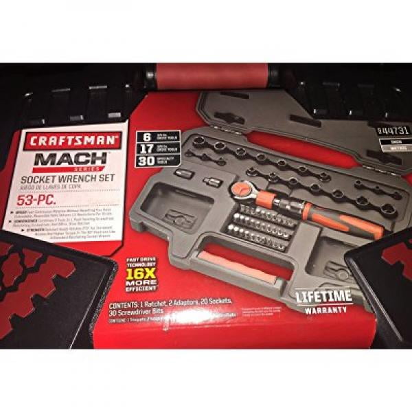 Craftsman Mach Series Ratchet Tool Set 53 pc. Standard SAE Metric Alloy