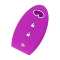 thumbnail image 4 of 3 Botones Car Key Case Cover Silicona Car Key Pocket Púrpura, 4 of 6