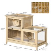PawHut Extra Large Wooden Hamster Cage with Seesaw, Small Animal Habitat