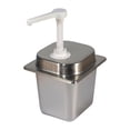 thumbnail image 1 of Dispensador de jarabe de café, dispensador de , bomba de 2,3 l, botella de jarabe de acero inoxidable con bomba para uso comercial en bares y 30, 1 of 8