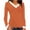 Orange, variant on Sevevn Women's Solid V-neck Collar Long Sleeved Top Pink XXL Gift for Girls