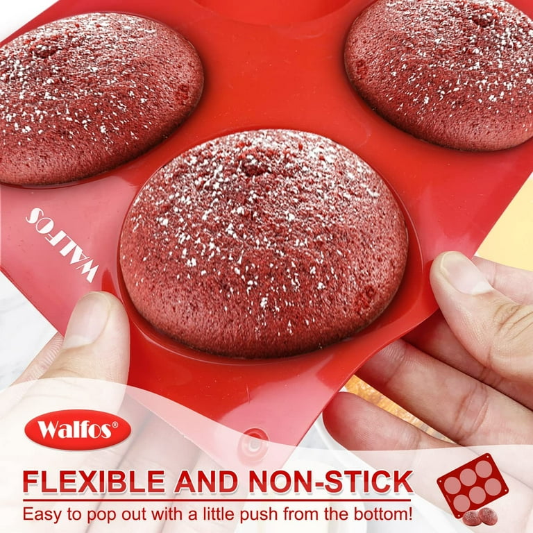  Walfos Silicone Whoopie Pie Baking Pans, 3 Pcs Non-Stick Muffin  Top Pan. Food Grade and BPA Free Silicone, Great for Muffin, Eggs, Tarts  and More, Dishwasher Safe: Home & Kitchen