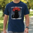 thumbnail image 3 of Yule Cat Christmas T-Shirt – Yule Be Eaten Funny Scary Holiday Folklore Tee, 3 of 5