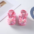thumbnail image 2 of RUINIXCW Newborn Baby Girl Shoes 0 4 9 12 Months Infant Shoes Baby Walking Shoes Baby Dress Shoes with Bownot Flower Print Non-Slip Soft Sole Crib Shoes, 2 of 8