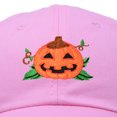 thumbnail image 2 of DALIX Jack-O-Lantern Halloween Pumpkin Hat Boys Girls Baseball Cap in Pink, 2 of 6