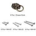 thumbnail image 3 of Caj?n Perillas - 2.68" 6uds Metal Puerta Tiradores Tocador Manijas para Armario Maleta Mueble Reemplazo con Montaje Tornillos, Bronce Unique Bargains tiradores para armarios y muebles, 3 of 5