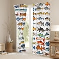 thumbnail image 3 of Homewish Big Bass Fish Blackout Curtains Set of 2 (52x84 Each) for Teens Female Men,Fishing Hunting Window Curtains,Happy Camping Curtains and Drapes,Lightweight Room Decor, 3 of 6