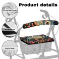 thumbnail image 4 of HELLHERO Owl Floral Pattern Set of 2 Piece Walker Seat Covers with Breathable Washable, Fleece Fabric Rollator Walker Seat and Backrest Covers for Neighborhoods Streets, 4 of 8