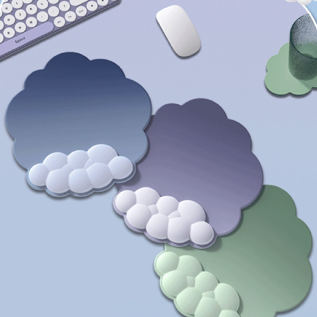 Zeiwohndc Mousepad Ergonomic Cloud-shaped Mouse Pad Wrist Rest Mat for Gaming Keyboard