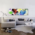 thumbnail image 2 of ARTCANVAS Blue Red Yellow Black Modern Panoramic Canvas Art Print - Size: 60" x 20" (1.50" Deep), 2 of 9