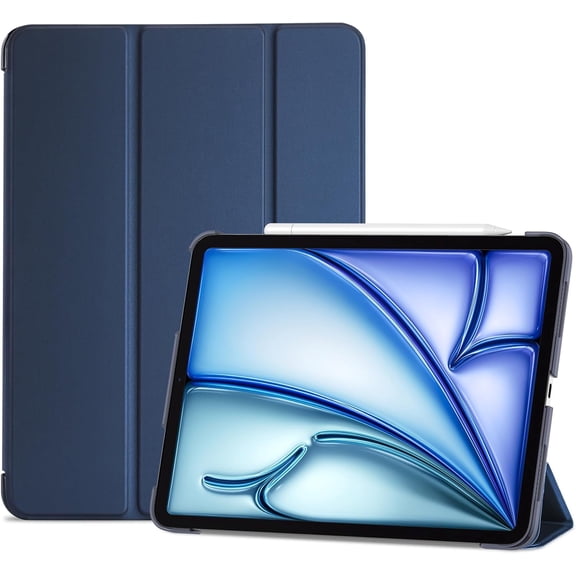 Smart Case for iPad Air 11-inch M4 (2026, 8th Gen) / M3 (2025) / M2 (2024) & 10.9 Inch iPad Air 5th (2022) & 4th (2020) – Protective Hard Back Cover with Auto Sleep/Wake - Navy
