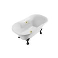 thumbnail image 2 of 60" Streamline N100BL-GLD Soaking Clawfoot Tub and Tray With External Drain, 2 of 5