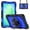 Black + Blue, variant on ELEHOLD Rugged Case for Samsung Galaxy Tab A11 2025 8.7-inch, Three-Layer Kickstand Handstrap Shoulder Strap Shockproof Case Built-in Screen Protector ,Black
