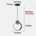 thumbnail image 7 of ADISUN Modern Led Pendant Lights Island Lights Fixture, Adjustable Chandeliers 24W Creative Round Lamp, Black, 7 of 7