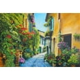 thumbnail image 2 of ABPHOTO 7x5t Photography Backdrop European Italy Narrow Street Blooming Flowers Oil Painting Photo Background Backdrops, 2 of 4