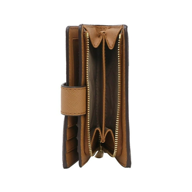 Jet set travel pvc signature clearance bifold zip coin wallet clutch