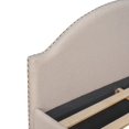 thumbnail image 7 of Full Size Upholstered Daybed with Twin Size Trundle, Home Furniute w/ Sofa Bed Design,Solid Wood Bedframe w/ Strong Wood Slat Support, No Box Spring Needed, Beige, 7 of 7