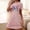 Pink, variant on Elvqul Nightgowns for Women Womens Loungewear Short Sleeve Pull on Black Comfy Short Nightgowns