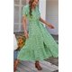 thumbnail image 4 of Vestido floral de verano para mujer NQ fluido de manga corta con cuello en V 2023, 4 of 4