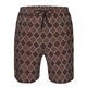 thumbnail image 3 of Balery Brown Gold Grid Traje de Baño Estilo Hawaiano para Hombre, Shorts de Secado Rápido con Bolsillos-Small, 3 of 6