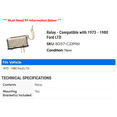 thumbnail image 2 of Relay - Compatible with 1973 - 1980 Ford LTD 1974 1975 1976 1977 1978 1979, 2 of 2