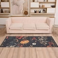 thumbnail image 2 of Yayeee Runner Rug for Bedroom 2'x6' Machine Washable Hallway Non Slip Mat, Black Floral Pattern, 2 of 8