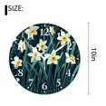 thumbnail image 2 of 10 Inch Wall Clock Battery Operated Silent Clock Decorative for Office, Kitchen, Outdoor, Living Room，Yellow Flower Spring Floral Pretty, 2 of 4