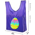 thumbnail image 2 of Easter Basket Bags, Bulk Reusable Grocery Bags, Easter Egg Hunt Tote Bags - Giant Egg, 2 of 2
