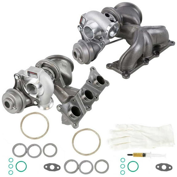 Pair Stigan Turbo w/ Turbocharger Gaskets For BMW 535i 535xi 135i Z4 1M N54