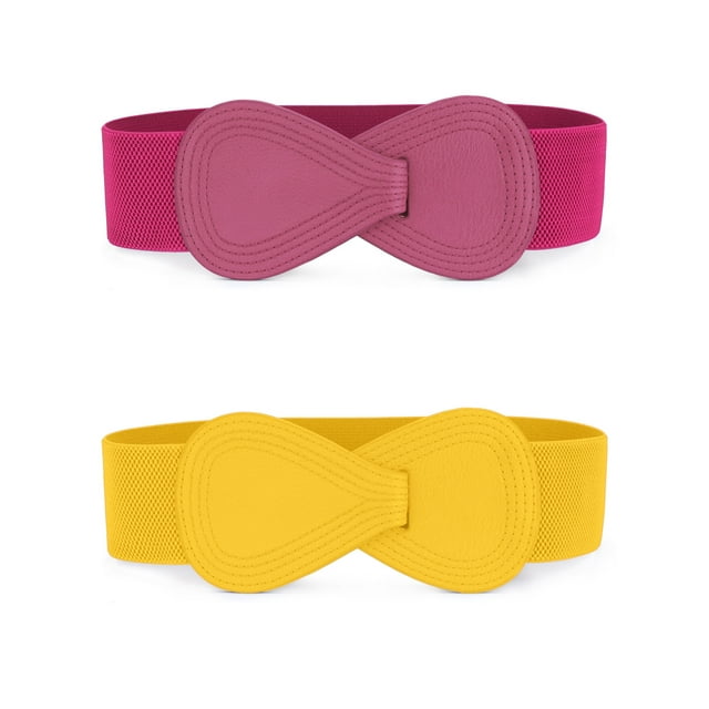 Unique Bargains Ceinture Élastique en Forme de 8 pour Femme