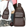 thumbnail image 1 of Canvas Sling Bag Crossbody Backpack Shoulder Casual Rucksack For Men, 1 of 6