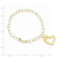 thumbnail image 2 of FB Jewels 14k Yellow Gold Dangle Heart Bracelet, 2 of 2