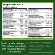 Grow Vitamin Multivitamin Supplements - Essential Vitamins & Minerals - 90 Capsules