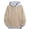 Khaki, variant on Male Autumn and Winter Hooded Sweatshirt Long Sleeve Color Blocke Pocket Patchwork Top French Jacket Men XXL