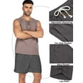 thumbnail image 6 of COOFANDY Men's Cotton Shorts Beach Elastic Waist Relaxed Fit Shorts Summer, 6 of 7