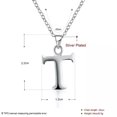 thumbnail image 3 of EOEMY Sterling Silver Plated Necklace Women Pendant Initial Letter Alphabet B375-T, 3 of 7