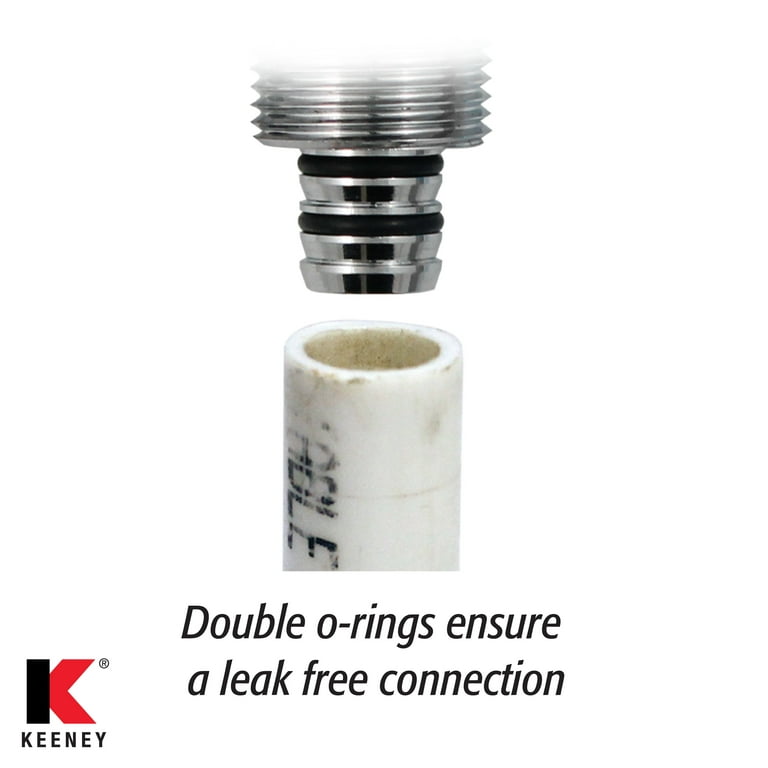 Keeney PP2887EZ Quarter Turn No Crimp PEX Straight Valve, 1/2-in. Comp PEX  x 3/8-in. O.D. 