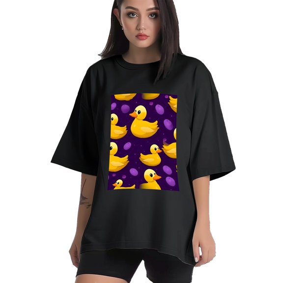 Plus Size Shirt for Women Black Tops for Women Short Sleeves Shirt for Women Duck T Shirt Crewneck Shirt for Women XS