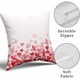 thumbnail image 4 of Valentines Pillow Covers 20x20 Inch Set of 2 Red Love Heart Throw Pillow Case Valentine's Day Mother's Day Anniversary Decorative Square Cushion Covers for Farmhouse Decor, 4 of 7