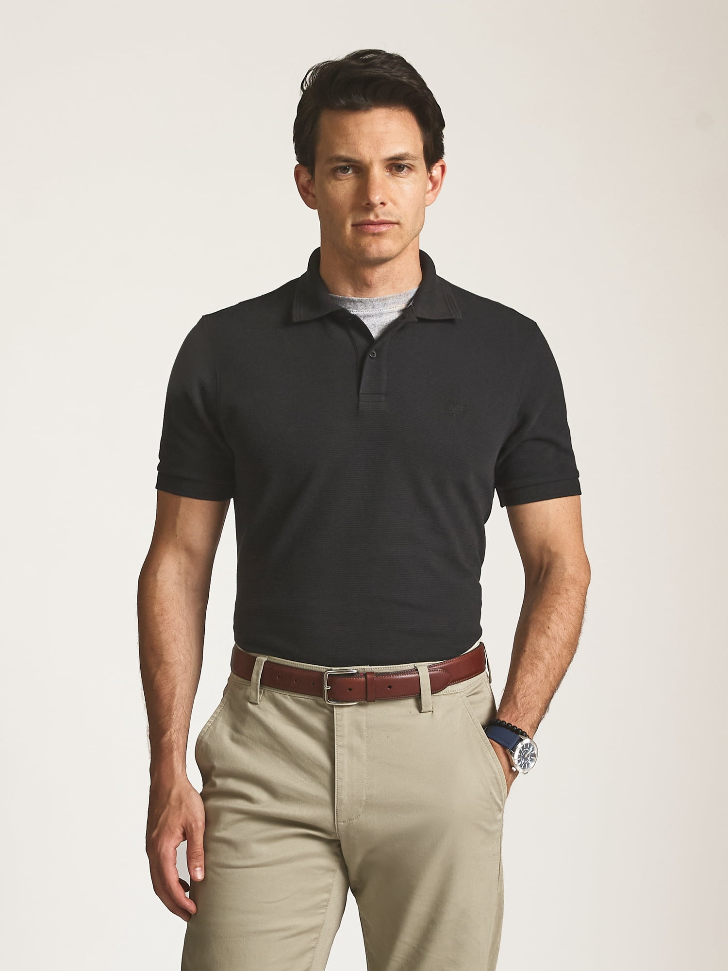 Chaps Men’s and Big Men’s Seacoast Wash Ribbed Knit Polo, Sizes S–3XL