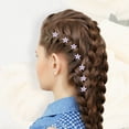 thumbnail image 2 of Unique Bargains 20 Pcs Small Flower Hair Clips Mini Flower Hair Clips for Girls Cute Flower Hairpin for Fine Hair Purple, 2 of 7