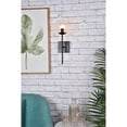 thumbnail image 2 of Neri 1 light black and clear glass wall sconce, 2 of 5
