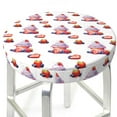 thumbnail image 3 of KLL Strawberry Blueberry Cream Cake Round Bar Chair Cushion Cover 13 inch ,Bar Stool Protector with Elastic, Soft Washable, 3 of 6