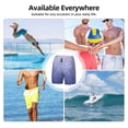 thumbnail image 5 of Kdxio Glittering Blue Purple Print Men's Swim Trunks with Compression Liner 7 Inch Inseam Quick Dry Swim Shorts, 5 of 5