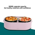 thumbnail image 4 of 28 Ounce Electric Heated Lunch Box, Portable Food Warmer, 2 Removable Stainless Steel Inner, Perfect for Travel, Car, On-the-Go, Keeps Food Warm, Spill-Free, Dishwasher-Safe Gray Pink, 4 of 6