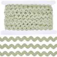 thumbnail image 1 of 1/2 Inch Wool Yarn Rick Rack Trim for Sewing 15 Yards RIC Rac Rickrack Dark Sea Green Lace Wave Ribbon Zig Zag Wave Bending Lace Trim S Shaped Fabric for DIY Crafts Christmas, 1 of 7