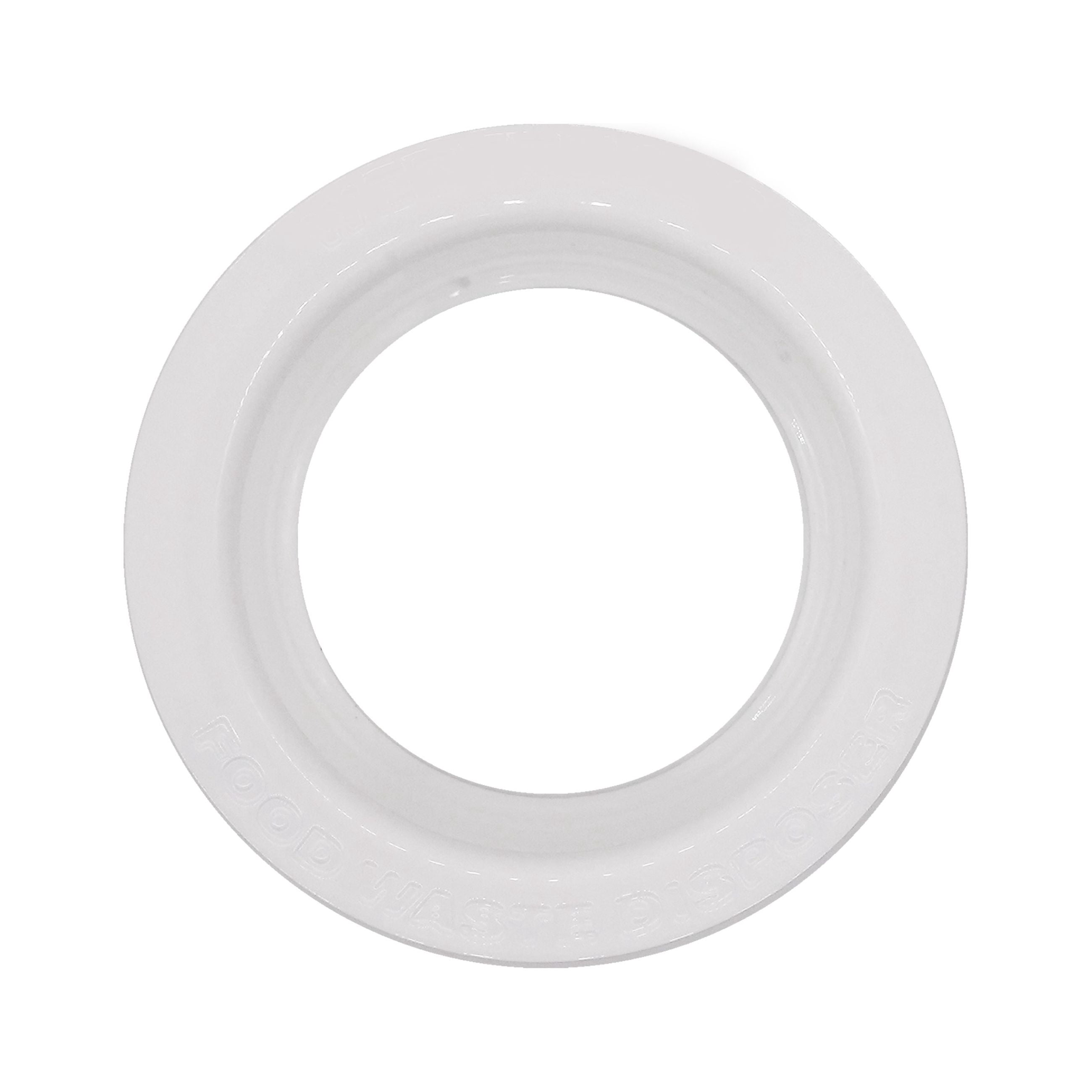 Westbrass D2082-50 3-1/2" Extra-Deep Collar Waste Disposal Flange & Stopper, Powder Coat White