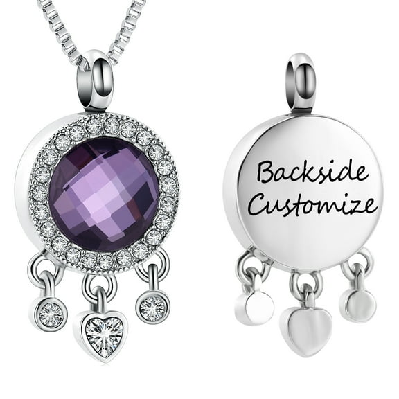 Personalize Crystal Dreamcather Cremation Jewelry for Ashes - Dreamcather Pendant Memorial Urn Necklace Ashes Holder Stainless Steel Keepsake Gift