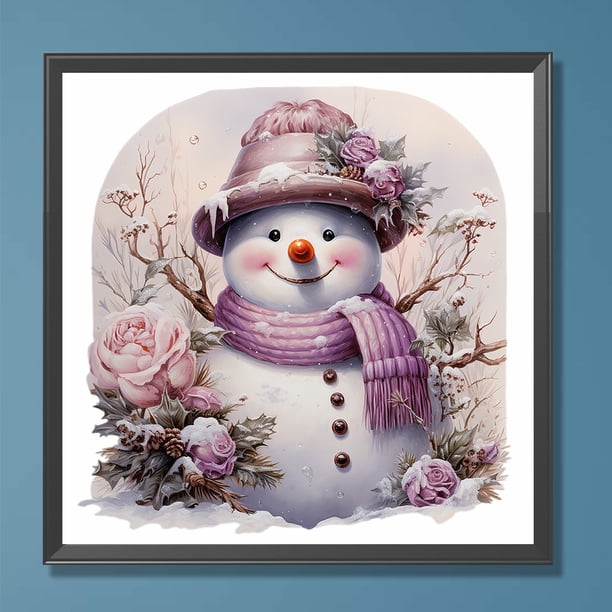 Pittura diamante 5D DIY Full Round Drill Winter Snowman Kit Home Decor Art Craft Hugtrwg Para estrenar
